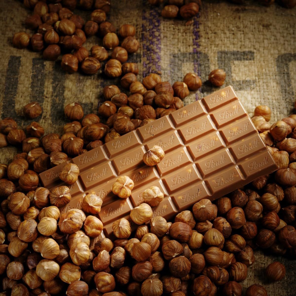 Ελβετική Σοκολάτα Γάλακτος Lindt Raisins Hazelnuts and Almond Chocolate