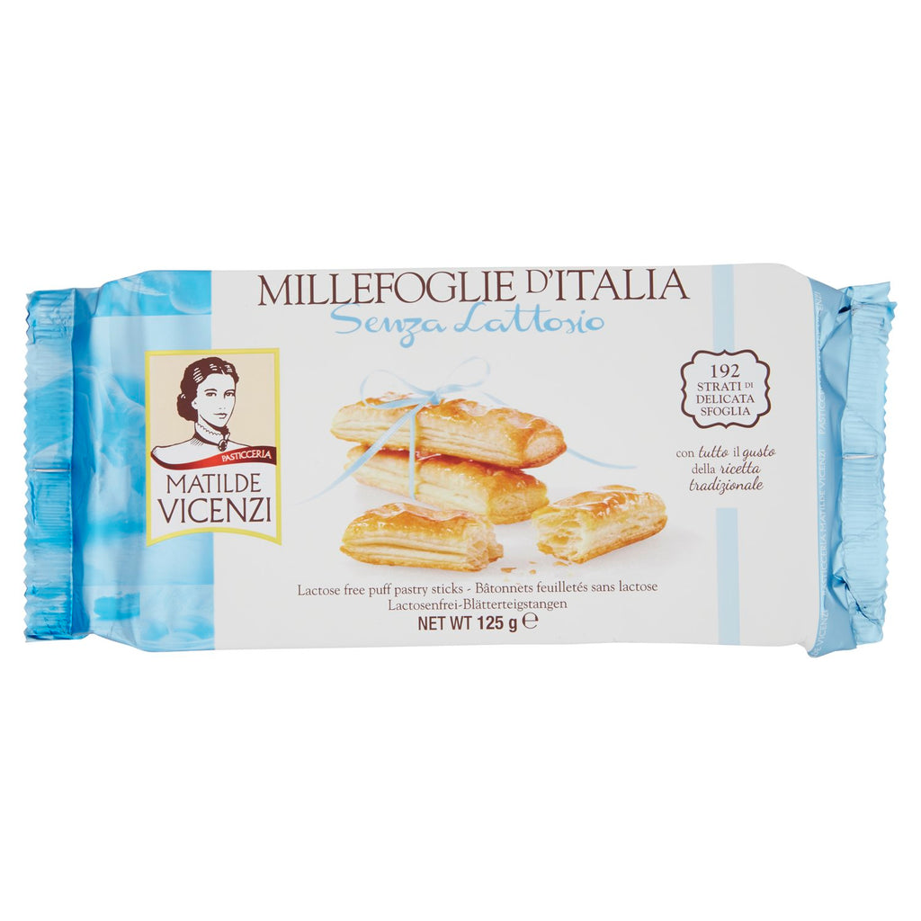 Μπισκότα Σφολιάτας Χωρίς Λακτόζη Matilde Vicenzi Millefoglie d Italia Lactose-Free 125g