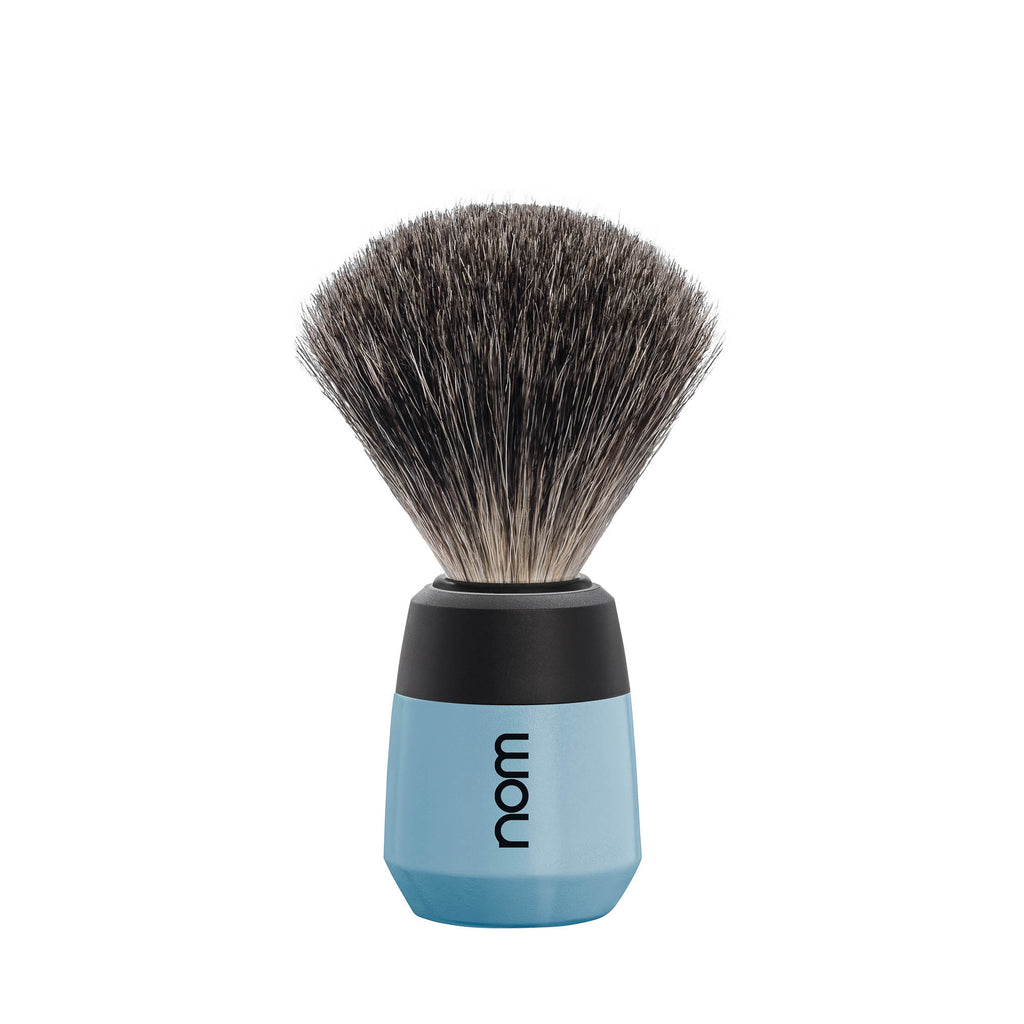 Πινέλο Ξυρίσματος με Γνήσια Τρίχα Ασβού Nom Max Pure Badger Brush Fjordblue