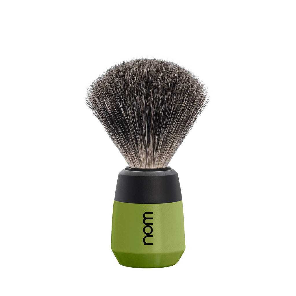 Πινέλο Ξυρίσματος με Γνήσια Τρίχα Ασβού Nom Max Pure Badger Brush Olive