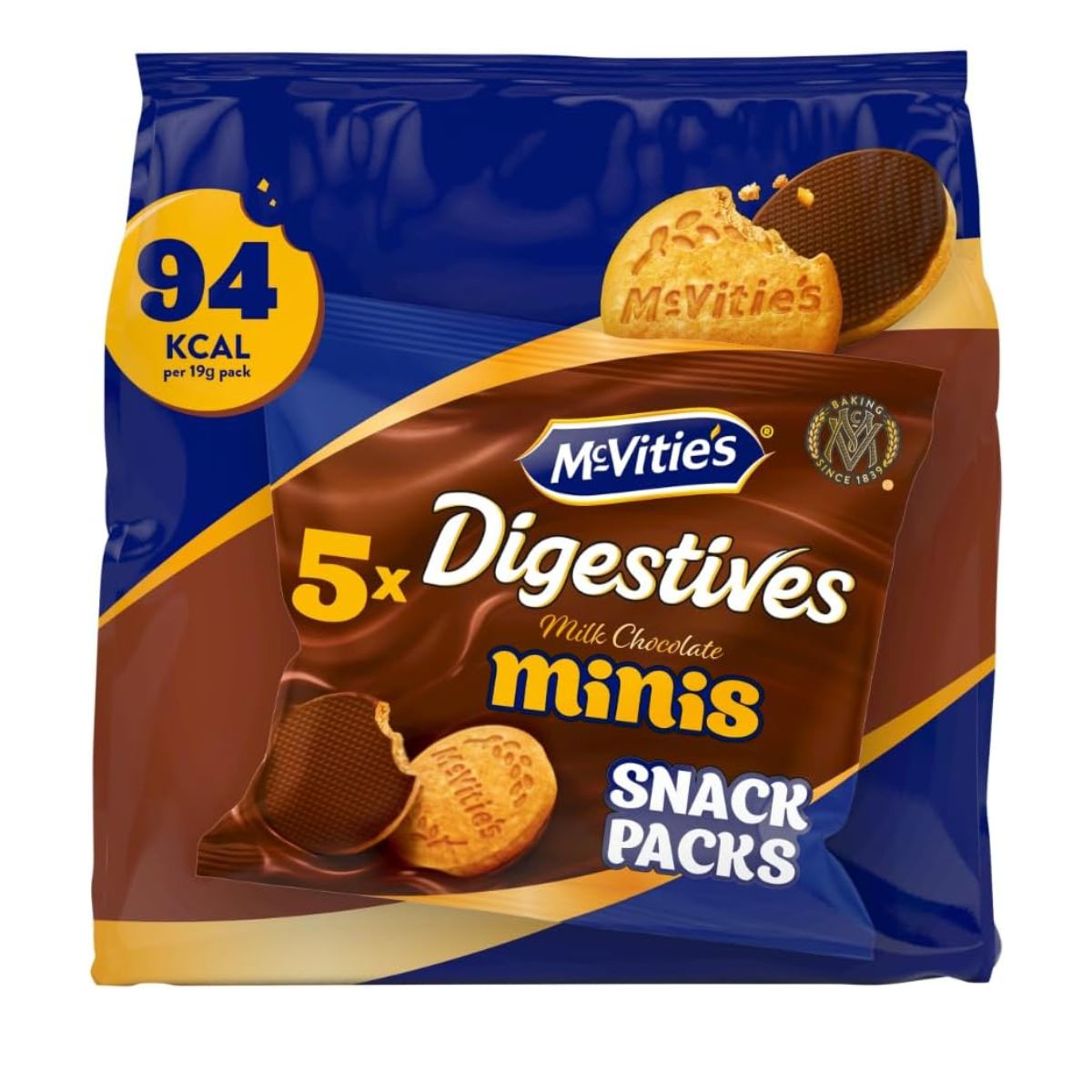 Μπισκότα Digestive με Σοκολάτα McVities Milk Chocolate Minis Digestives Snack Packs