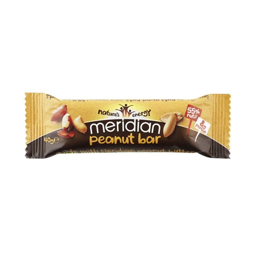 Μπάρα Ενέργειας με Φυστίκι Χωρίς Γλουτένη Vegan Meridian Peanut Bar 40g