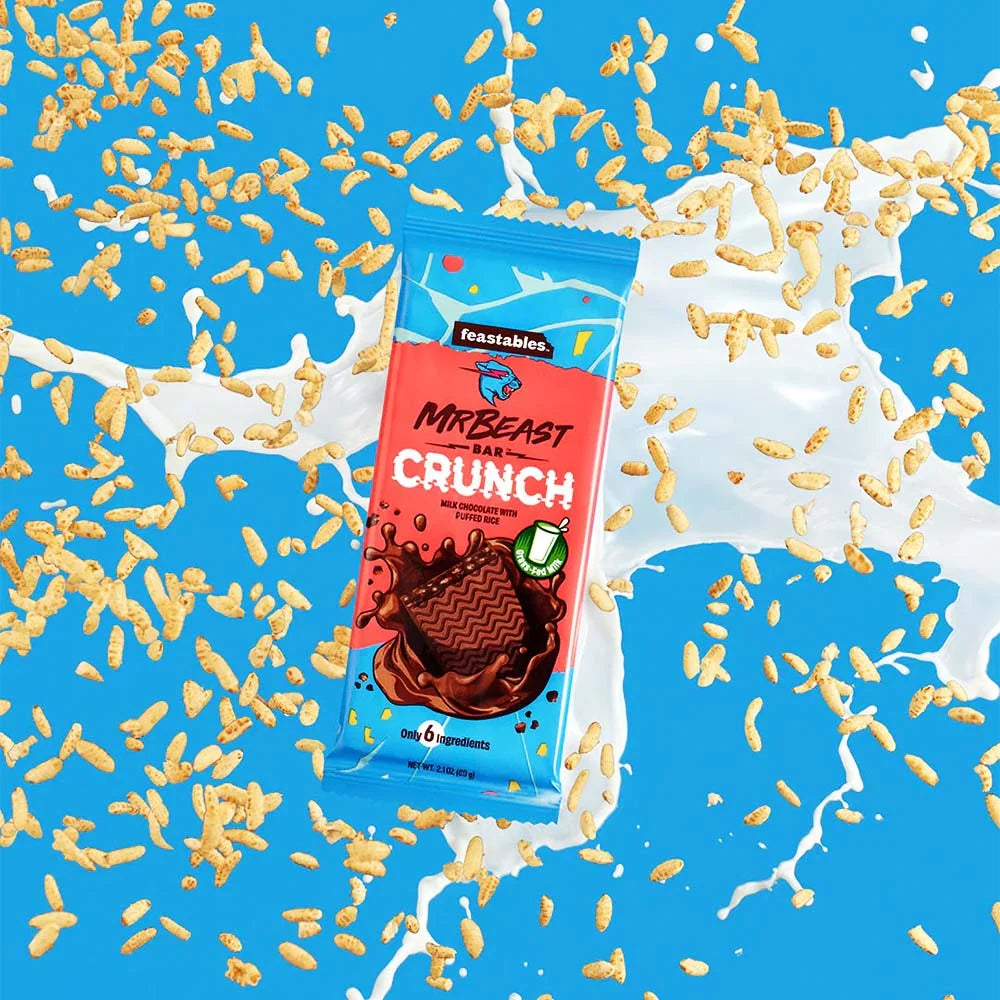 Feastables MrBeast Crunch Milk Chocolate Bar