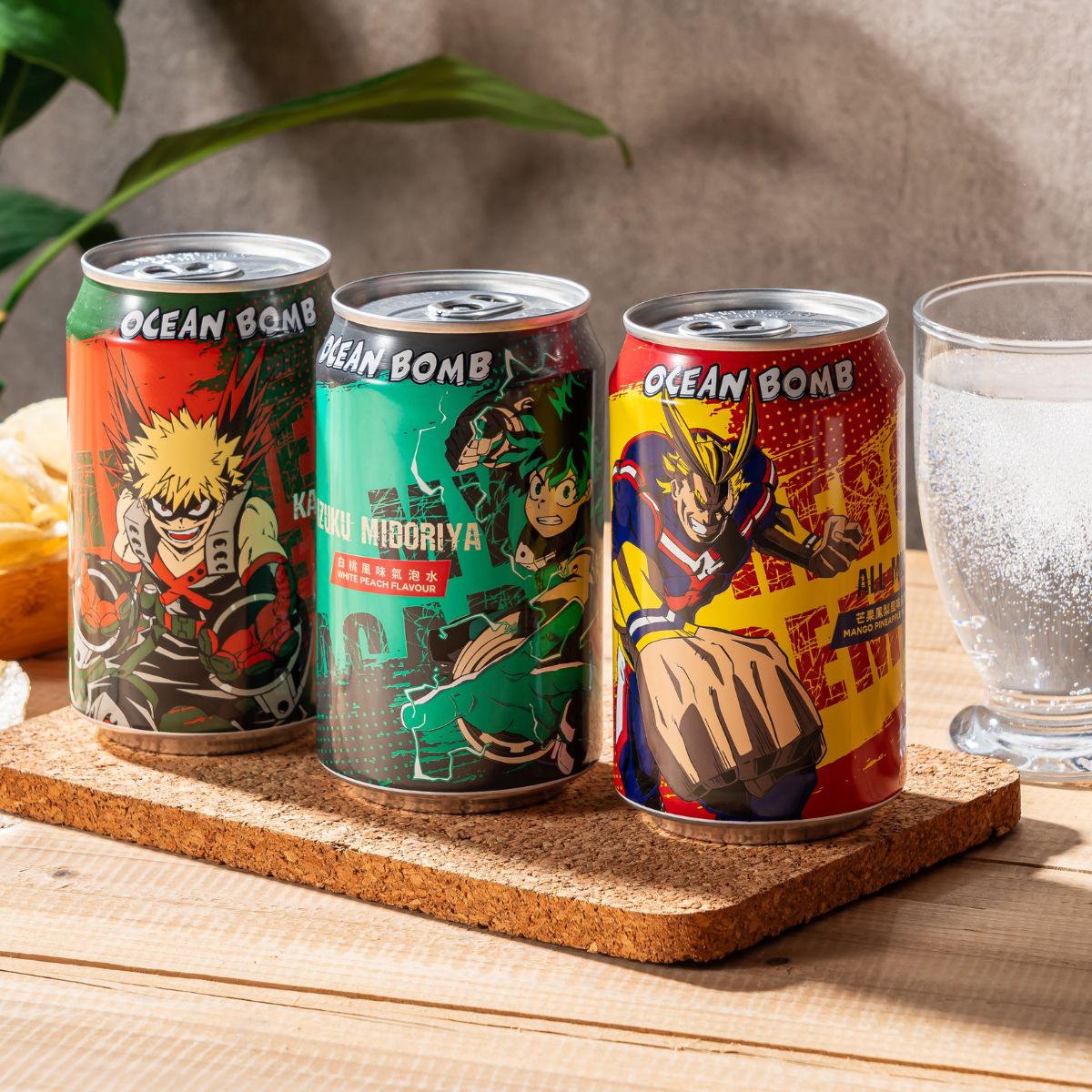 Ανθρακούχο Νερό My Hero Academia Ocean Bomb Mango Pineapple Sparkling Water