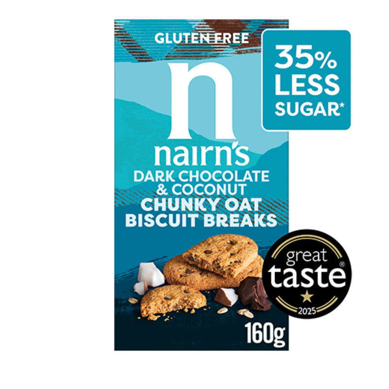 Μπισκότα Βρώμης Nairn's Dark Chocolate And Coconut Chunky Oat Biscuit Breaks
