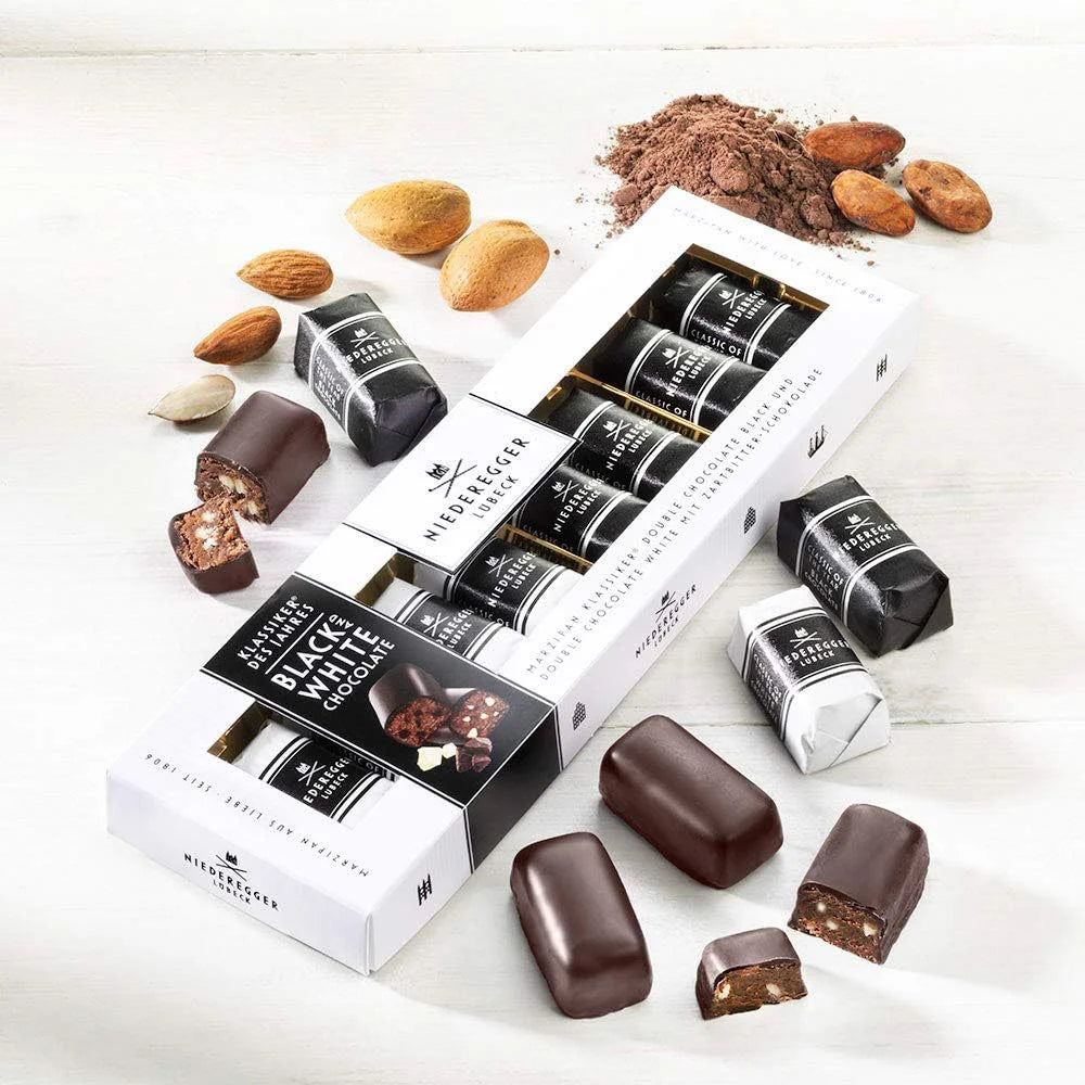 Συλλογή Σοκολατάκια Niederegger Marzipan Classic Black And White 100g