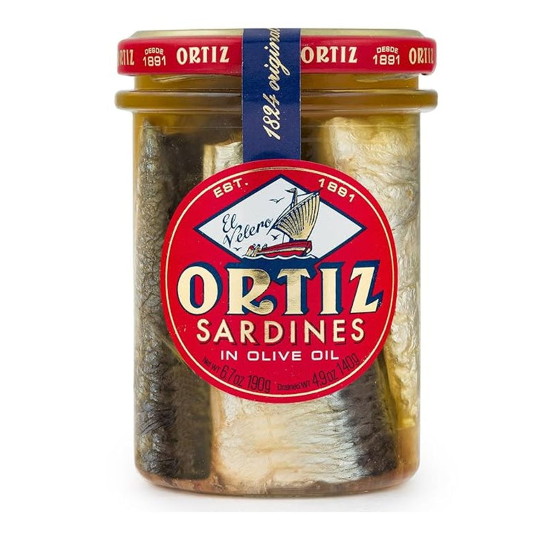 Σαρδέλες σε Ελαιόλαδο Ortiz Sardines in Olive Oil in Glass Jar