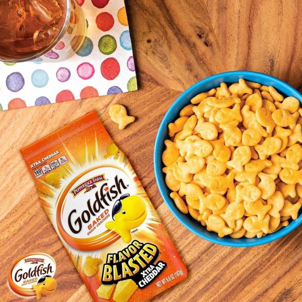Αλμυρό Σνακ με Έξτρα Τσένταρ Pepperidge Farm Goldfish Extra Cheddar Baked Crackers