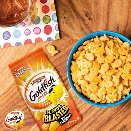 Αλμυρό Σνακ με Έξτρα Τσένταρ Pepperidge Farm Goldfish Extra Cheddar Baked Crackers