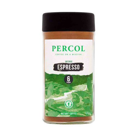 Στιγμιαίος Καφές Percol Intense Espresso 6 Instant Coffee 100g