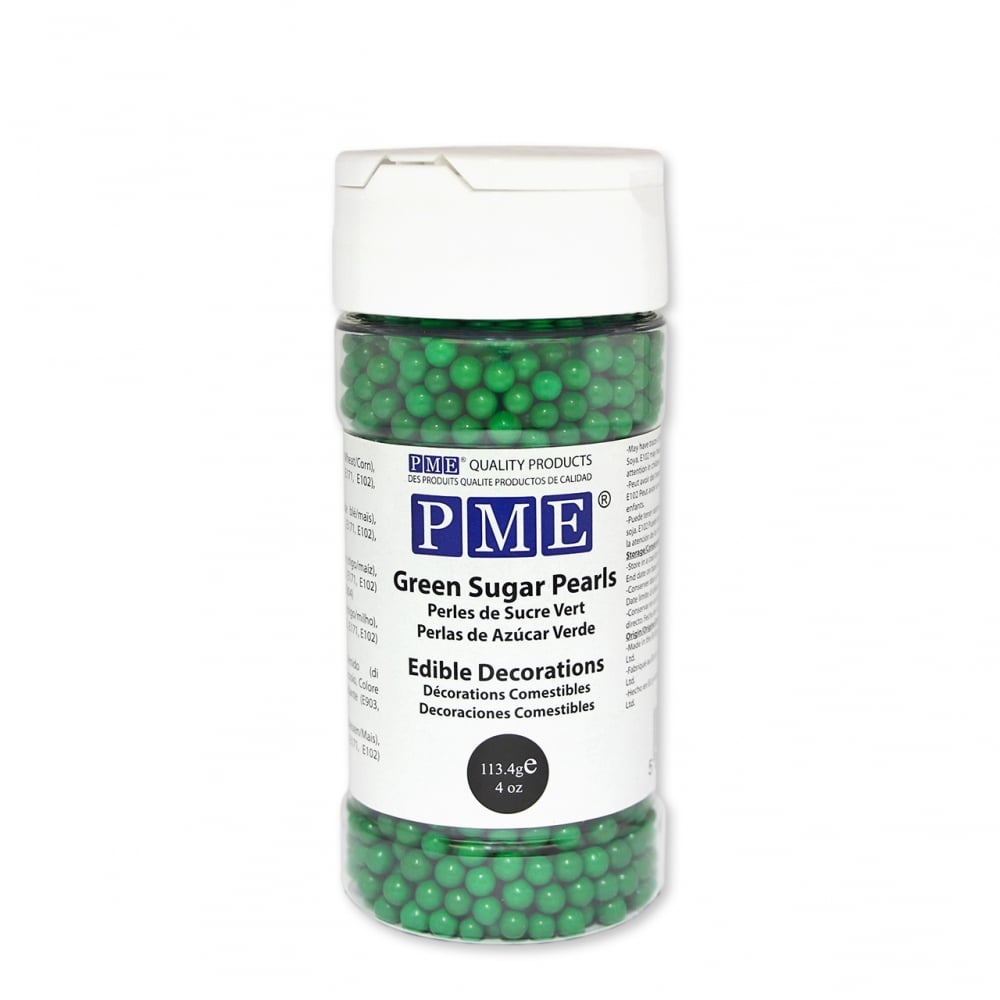 Πέρλες Ζαχαροπλαστικής Πράσινες PME Green Sugar Pearls 100g