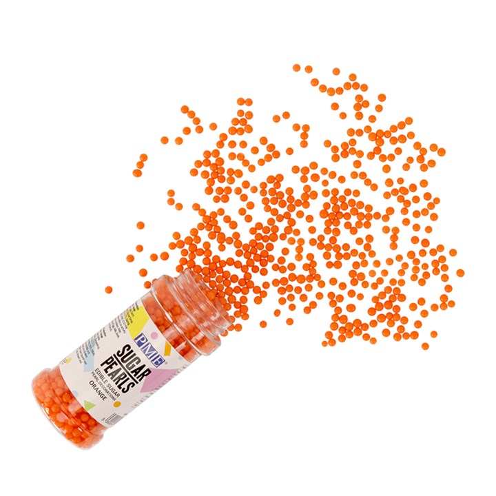 Πέρλες Ζαχαροπλαστικής Πορτοκαλί PME Orange Sugar Pearls 100g