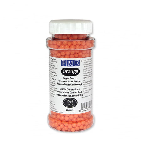 Πέρλες Ζαχαροπλαστικής Πορτοκαλί PME Orange Sugar Pearls 100g