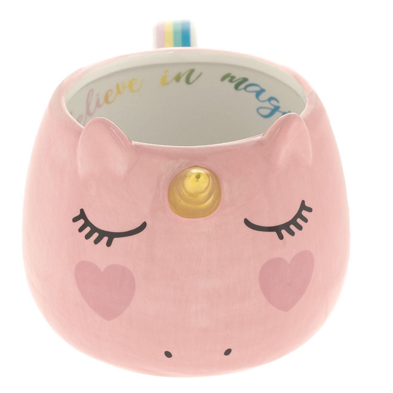 Κεραμική Κούπα 3D Μονόκερος Ροζ 580ml