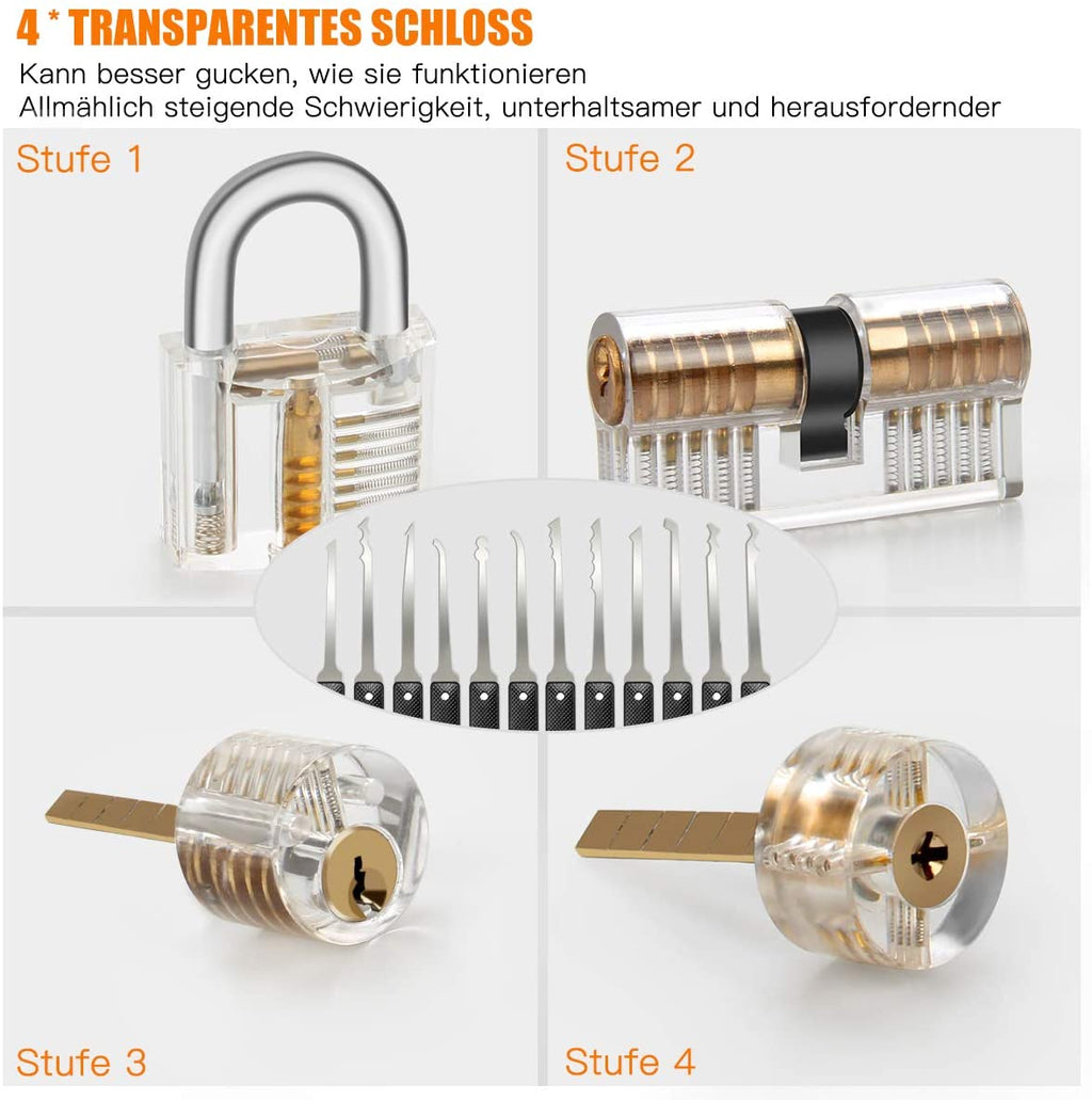 Σετ Πρακτικής Ξεκλείδωμα Κλειδαριών Preciva Lock Picking Set 26 Τεμαχίων