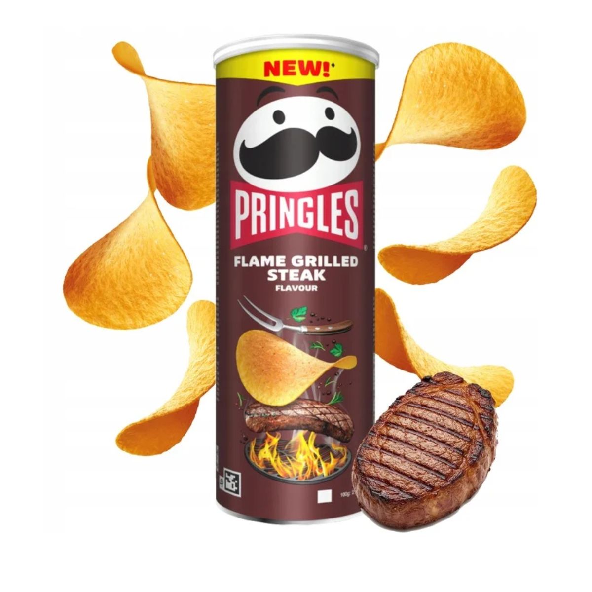 Πατατάκια Pringles Flame Grilled Steak Flavour
