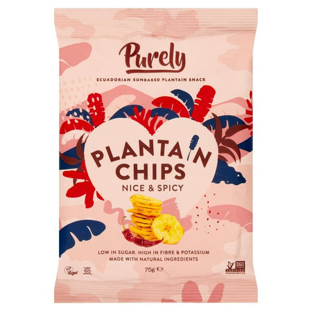 Τσιπς Μπανάνας Purely Plantain Chips Nice and Spicy 75g