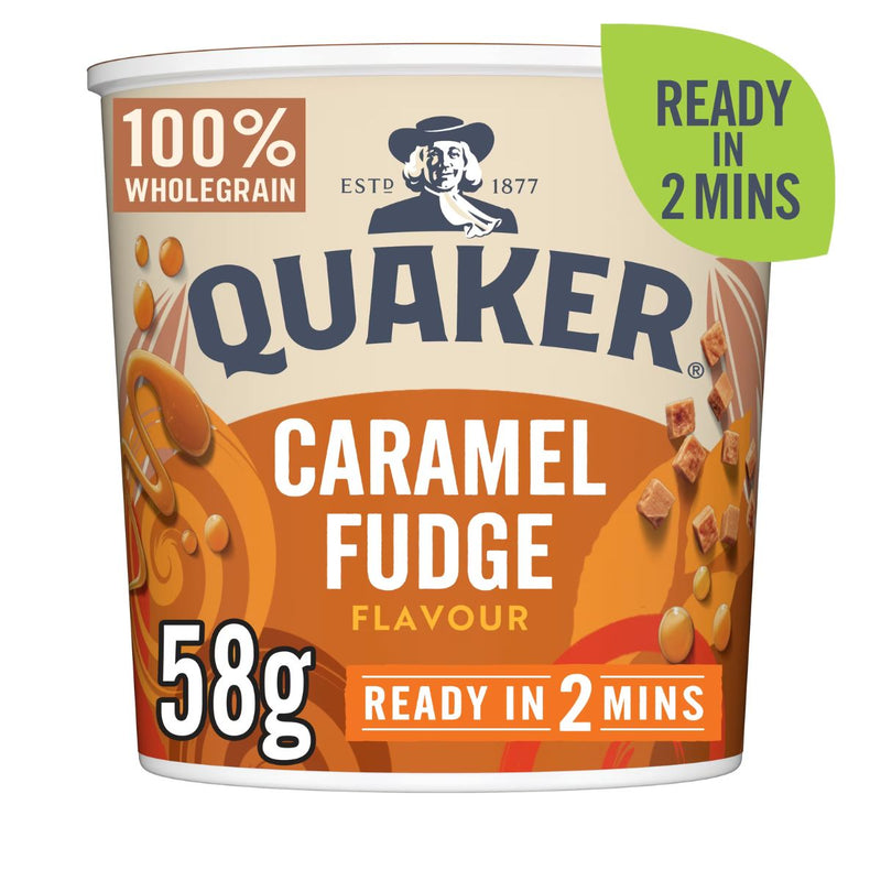 Νιφάδες Βρώμης Ολικής Άλεσης Quaker Oat So Simple Caramel Fudge Flavour Porridge Pot