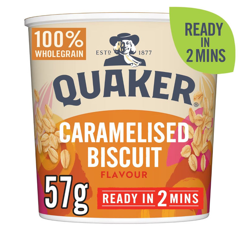 Νιφάδες Βρώμης Ολικής Άλεσης Quaker Oat So Simple Caramelised Biscuit Flavour Porridge Pot