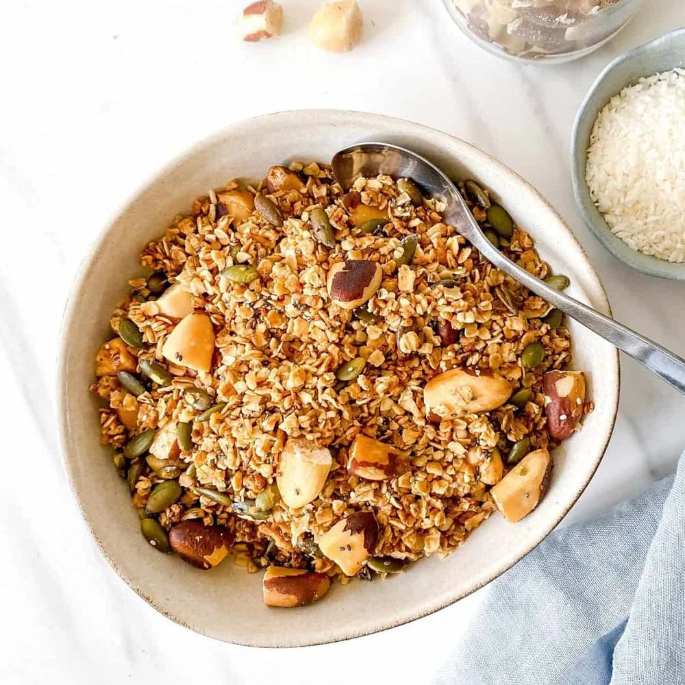 Τραγανές Μπουκιές Γκρανόλα Quaker Cruesli Golden Roasted Granola Pecan And Brazil Nuts 350g