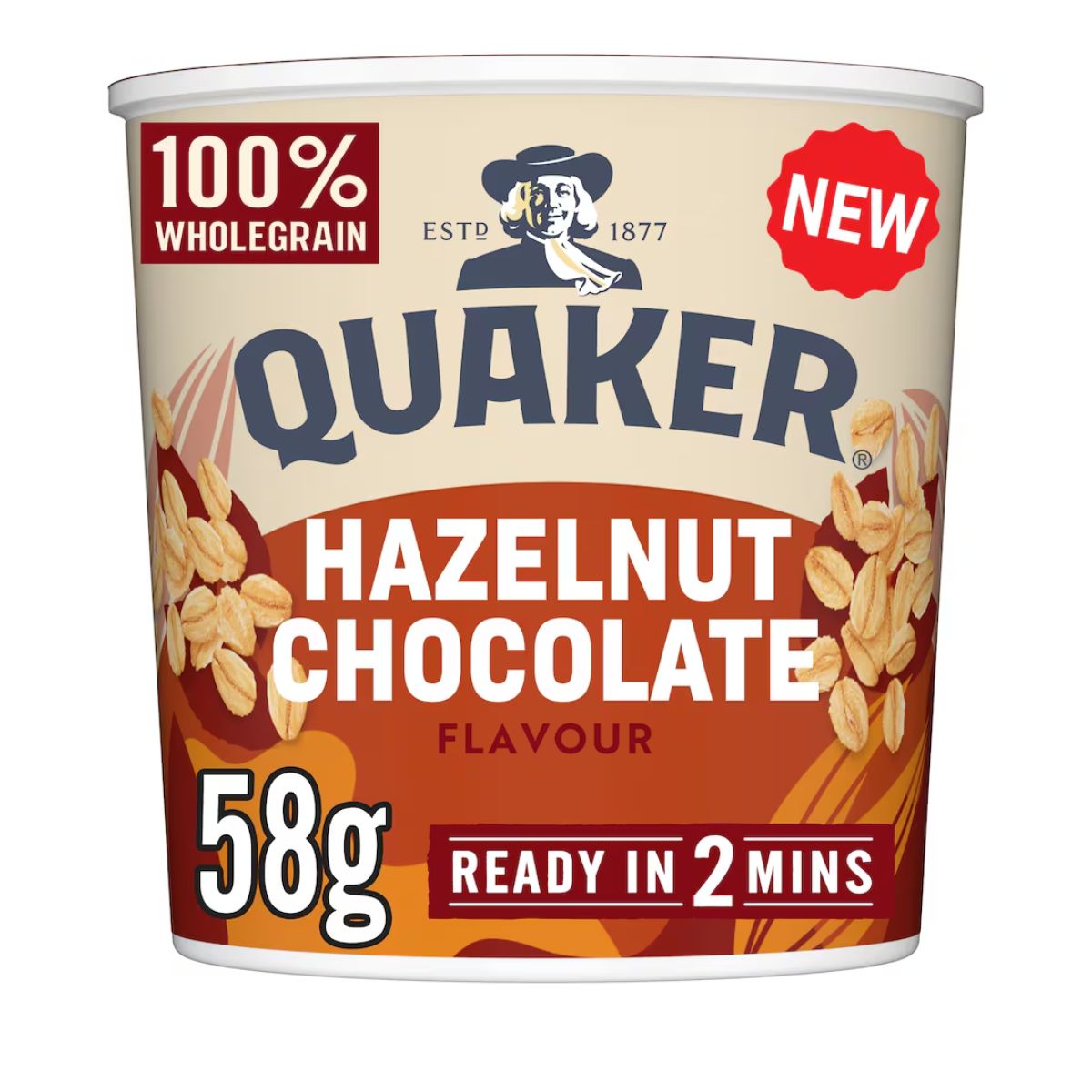 Νιφάδες Βρώμης Ολικής Άλεσης Quaker Oat So Simple Hazelnut Chocolate Flavour Porridge Pot