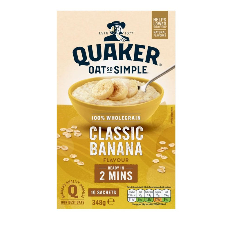 Νιφάδες Βρώμης Ολικής Άλεσης Quaker Oat So Simple Classic Banana