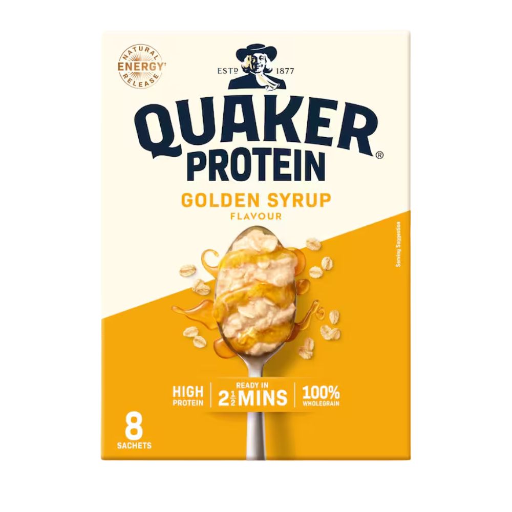 Νιφάδες Βρώμης Ολικής Άλεσης Quaker Oat So Simple Protein Golden Syrup 344g
