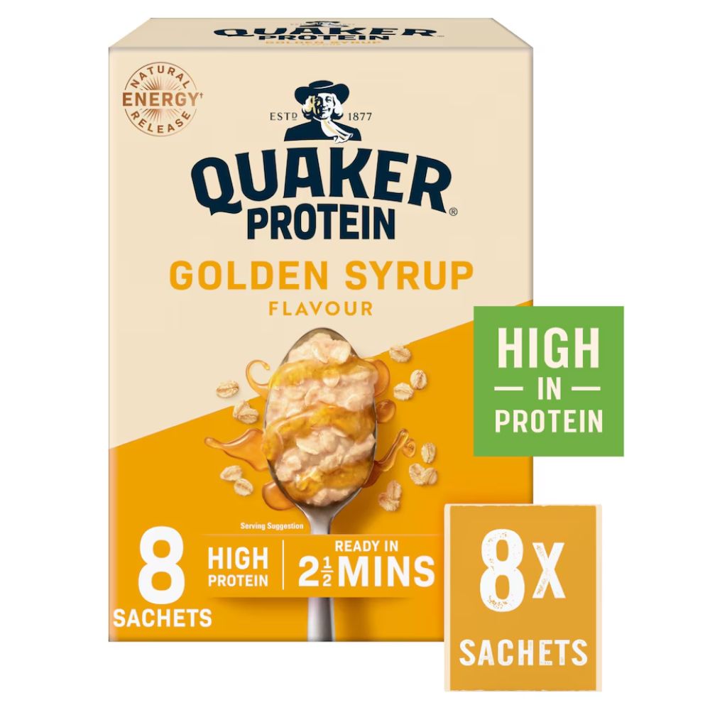 Νιφάδες Βρώμης Ολικής Άλεσης Quaker Oat So Simple Protein Golden Syrup 344g