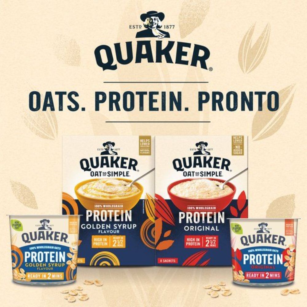 Νιφάδες Βρώμης Ολικής Άλεσης Quaker Oat So Simple Protein Original 302g