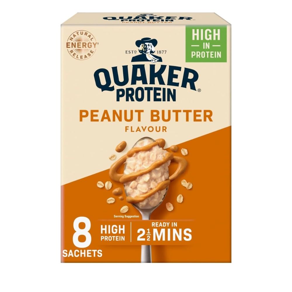 Νιφάδες Βρώμης Ολικής Άλεσης Quaker Oat So Simple Protein Peanut Butter Porridge Sachets
