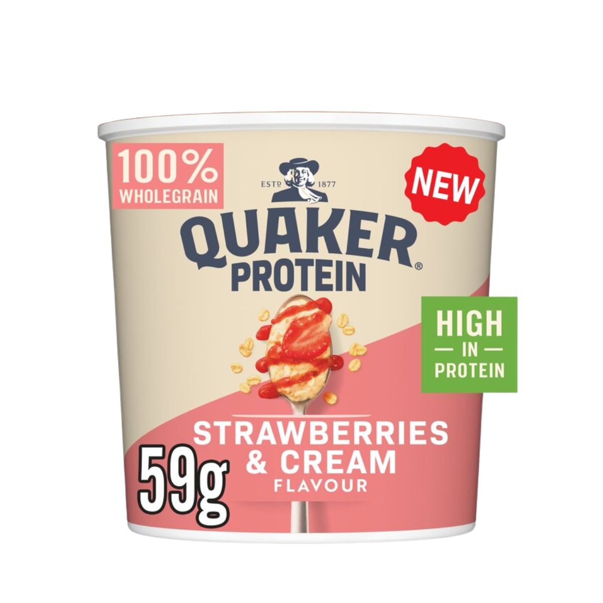 Νιφάδες Βρώμης Ολικής Άλεσης Quaker Oat So Simple Strawberries and Cream Porridge Pot