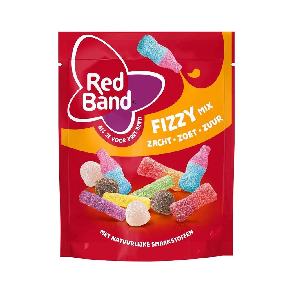 Γλυκόξινο Μείγμα Ζαχαρωτών Με Γεύσεις Φρούτων Και Κόλα Red Band Candy Mix Fizzy 205g