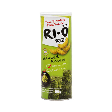 Σνακ με Ρύζι Γιασεμιού, Φύκι και Γουασάμπι Ri-o Riz Thai Jasmine Rice Snack Seaweed Wasabi 55g