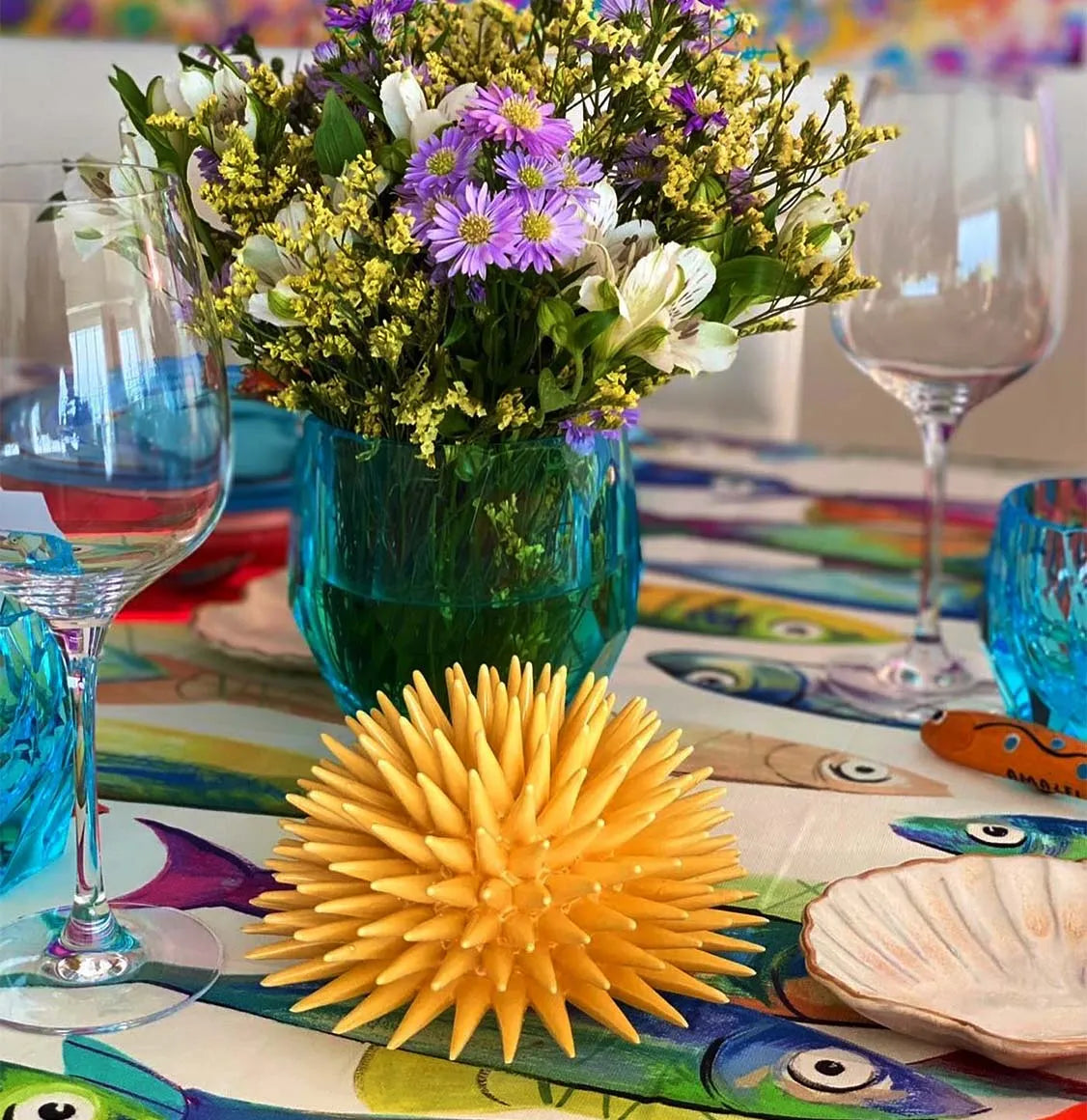 Διακοσμητικό Χώρου Ricciocaprese Sea Urchin Decor Yellow