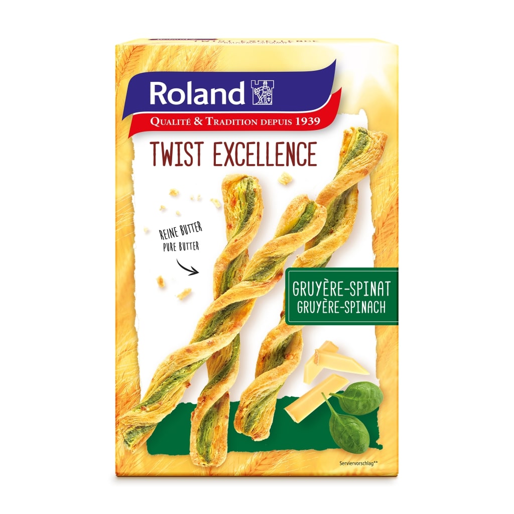 Κρουασίνια Βουτύρου με Γραβιέρα και Σπανάκι Roland Twist Excellence Gruyere Spinach
