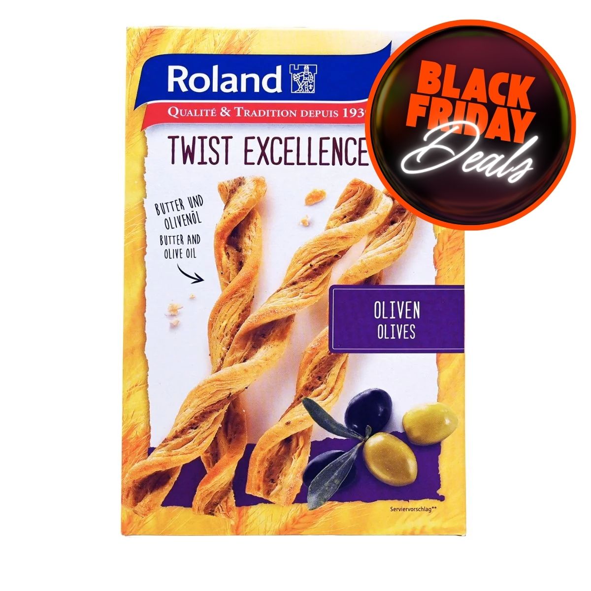 Κρουασίνια Βουτύρου με Ελιές Roland Twist Excellence Olives