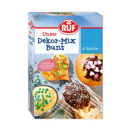 Διακοσμητικά Ζαχαροπλαστικής 4 Είδη Ruf Decor Mix Bunt 160g