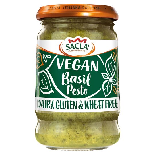 Σάλτσα Πέστο Sacla Vegan Basil Pesto Dairy Free Gluten Free 190g