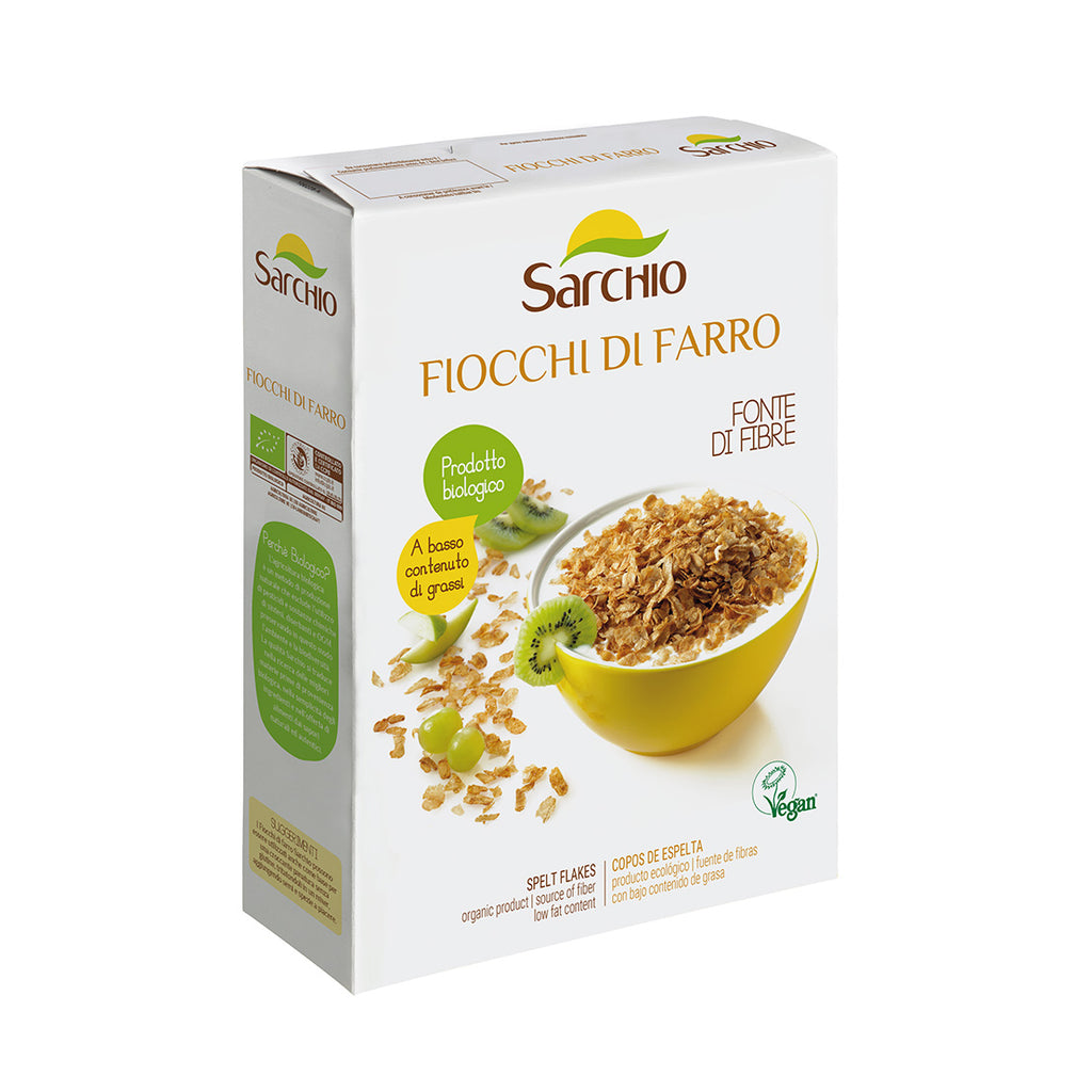 Νιφάδες Ντινκελ Βιολογικό Vegan Sarchio Fiocchi di Farro 250g