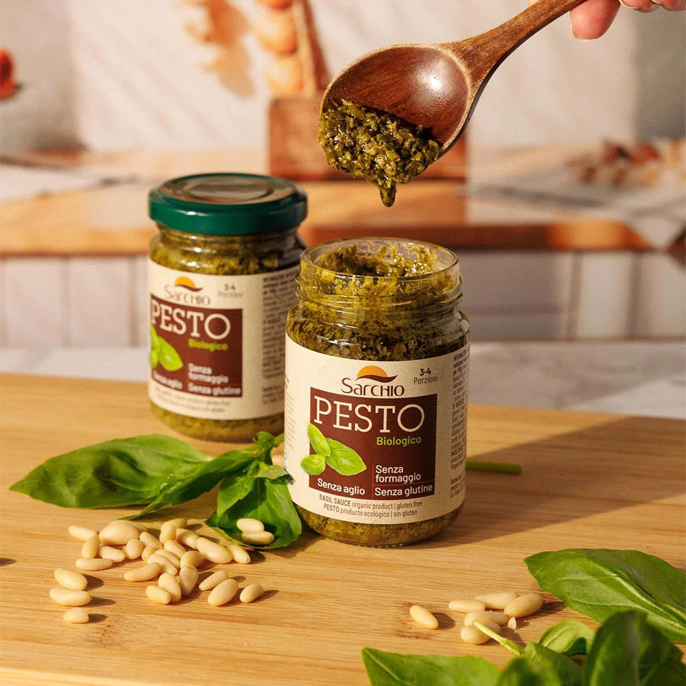 Σάλτσα Πέστο Βιολογική Sarchio Pesto Biologico Vegan Gluten Free 130g