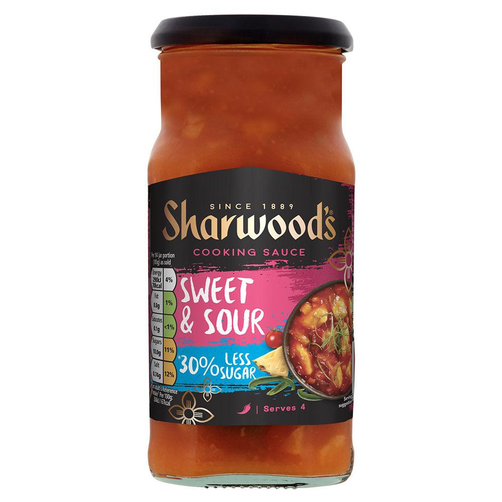 Σάλτσα Γλυκόξινη Sharwoods Sweet and Sour 30% Less Sugar Cooking Sauce Mild 425g