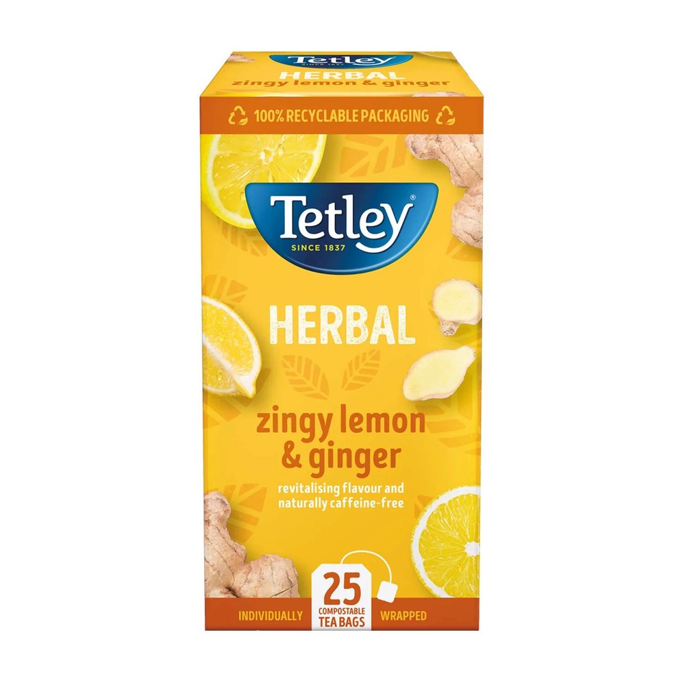 Tetley Lemon and Ginger Tea Caffeine Free