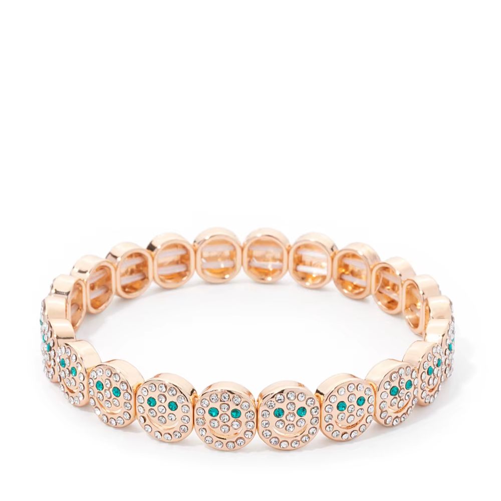 The Mamacita Store Emerald Smiley Bracelet