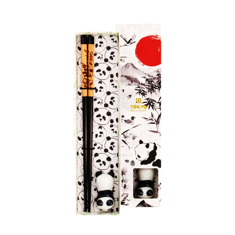 Τσοπστικς με Βάση Tokyo Design Studio Giftset Chopsticks with Panda Rest 1 Pair