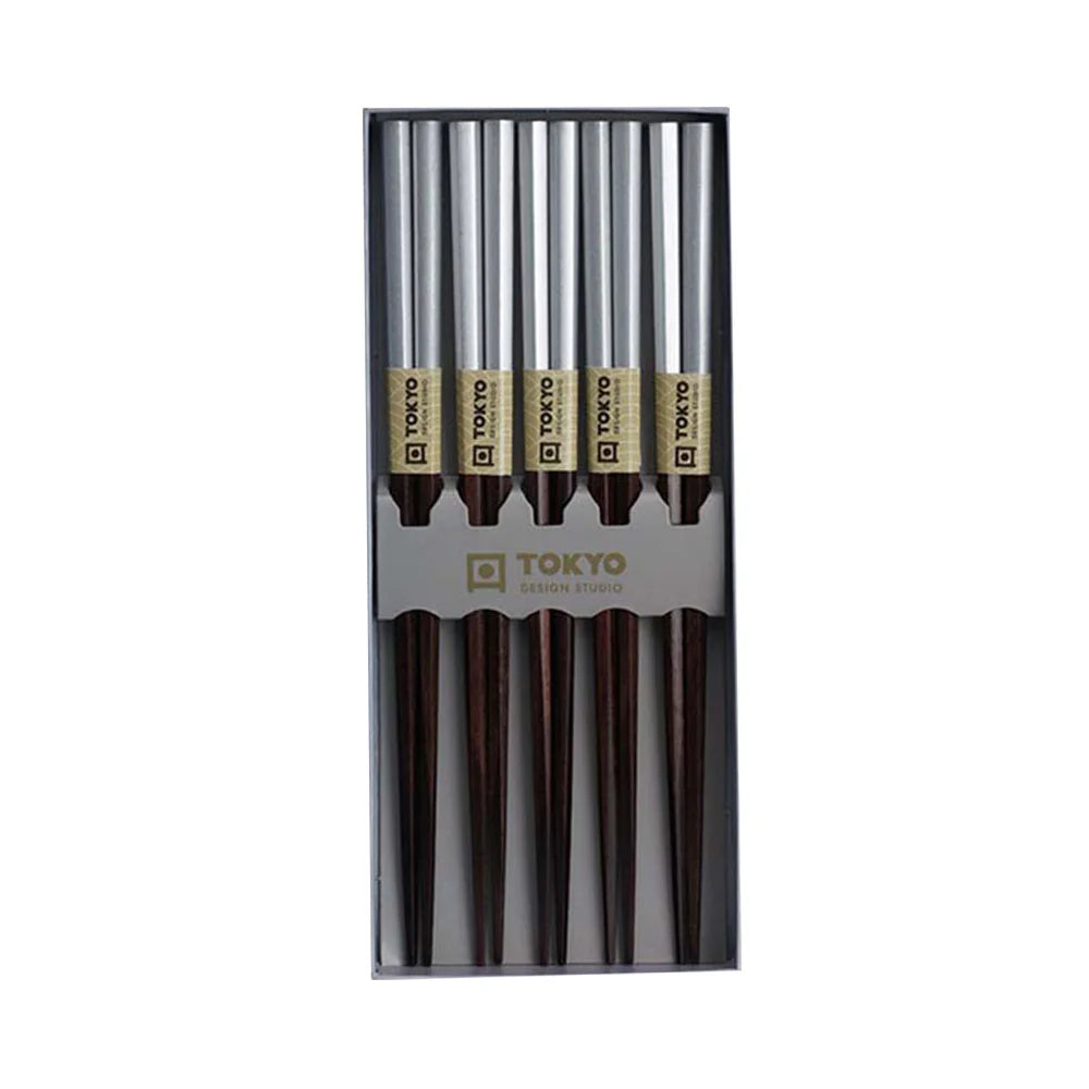 Τσόπστικς Ξύλινα Σετ Tokyo Design Studio Platinum Gift Box Chopsticks 5 Pairs