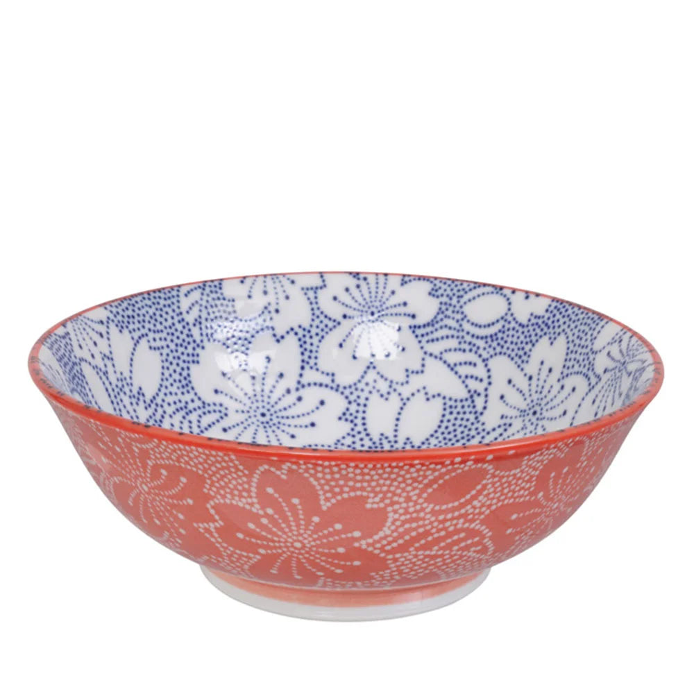 Πορσελάνινο Μπωλ Tokyo Design Studio Mixed Sakura Dot Bowl Red White Blue 15x7cm
