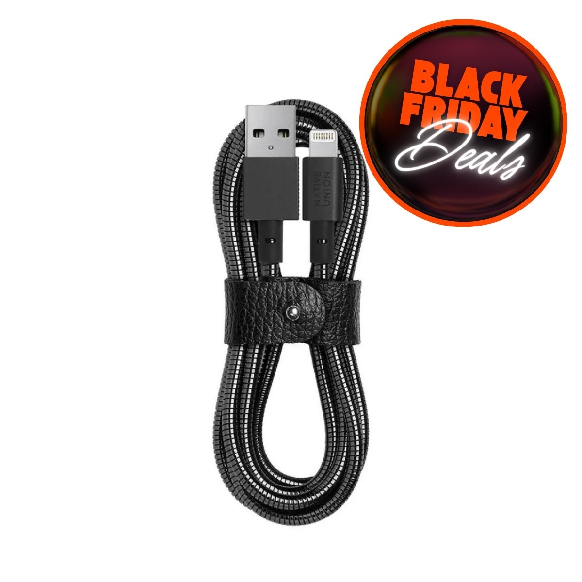 Καλώδιο Φόρτισης Native Union Tom Dixon Coil Cable Lighting Brushed Black 1.2m