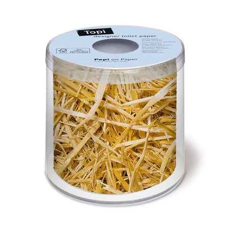 Χαρτί Υγείας Topi Designer Toilet Paper 3ply Straw 125g