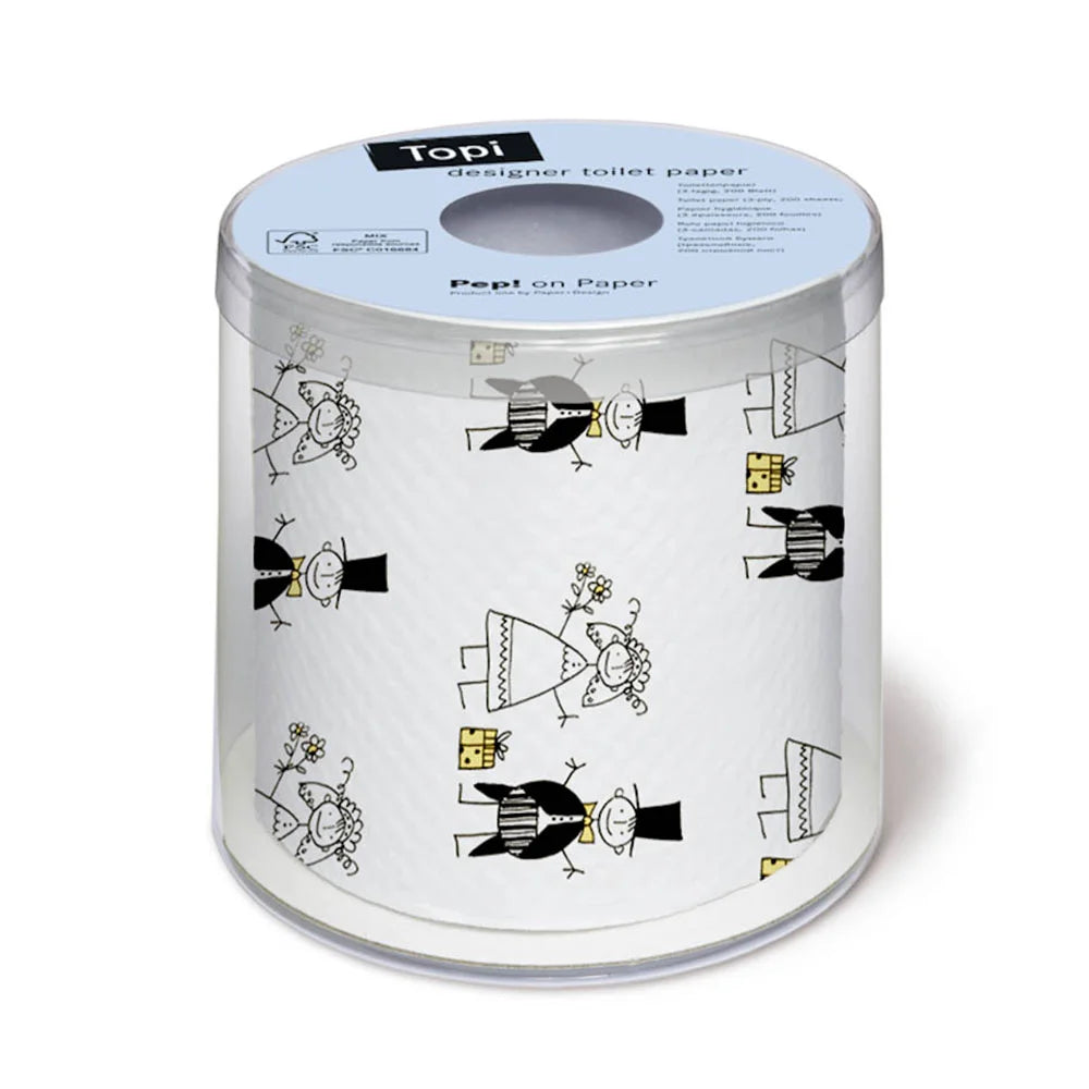 Χαρτί Υγείας Topi Designer Toilet Paper Just Married 125g