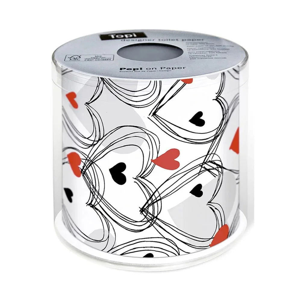 Χαρτί Υγείας Topi Designer Toilet Paper Shower Of Hearts 125g